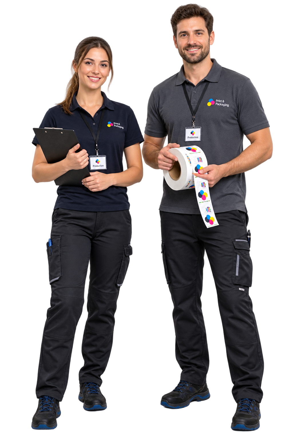 Cedar Pack printing specialists with a printed label roll